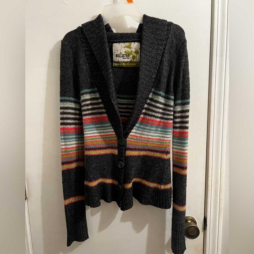 Hollister Women's Multicolor Striped Cardigan